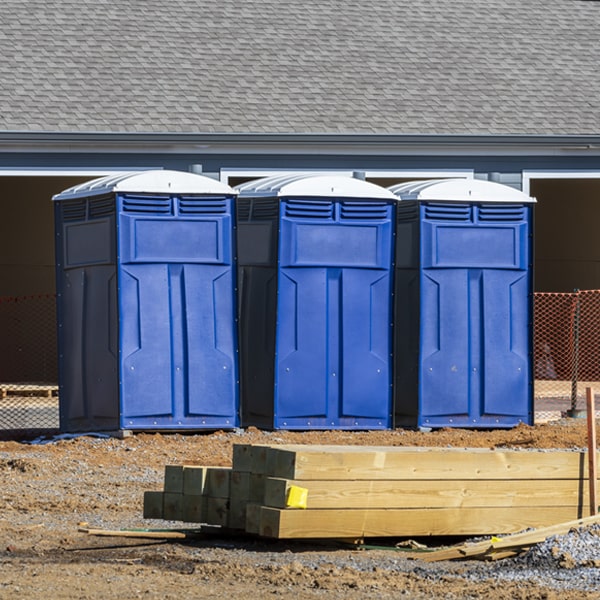 how can i report damages or issues with the portable toilets during my rental period in Radnor